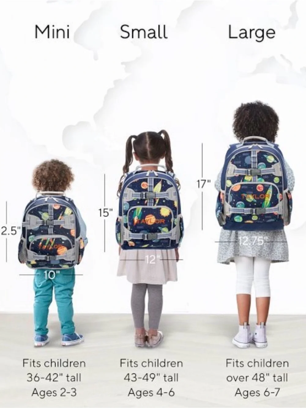 Pottery Barn Kids Kids Rainbow Print Backpack - Pink/Gray(Small)